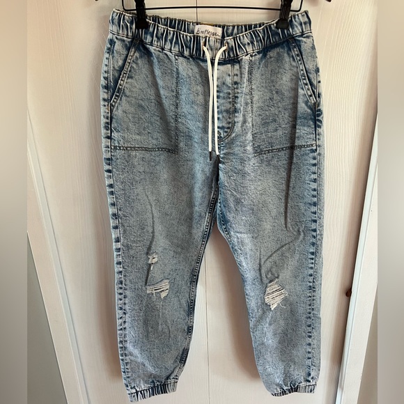 Bootlegger Denim Joggers - Picture 1 of 3